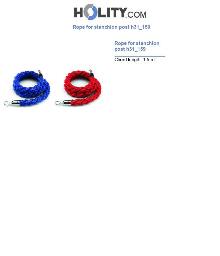 Rope for stanchion post h31_159