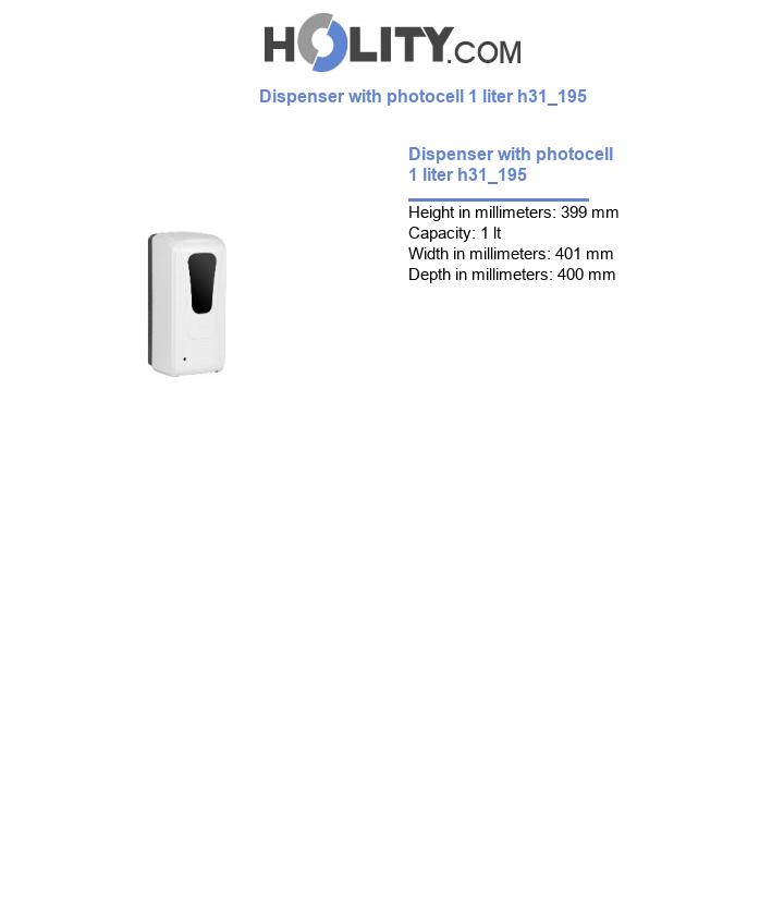 Dispenser with photocell 1 liter h31_195