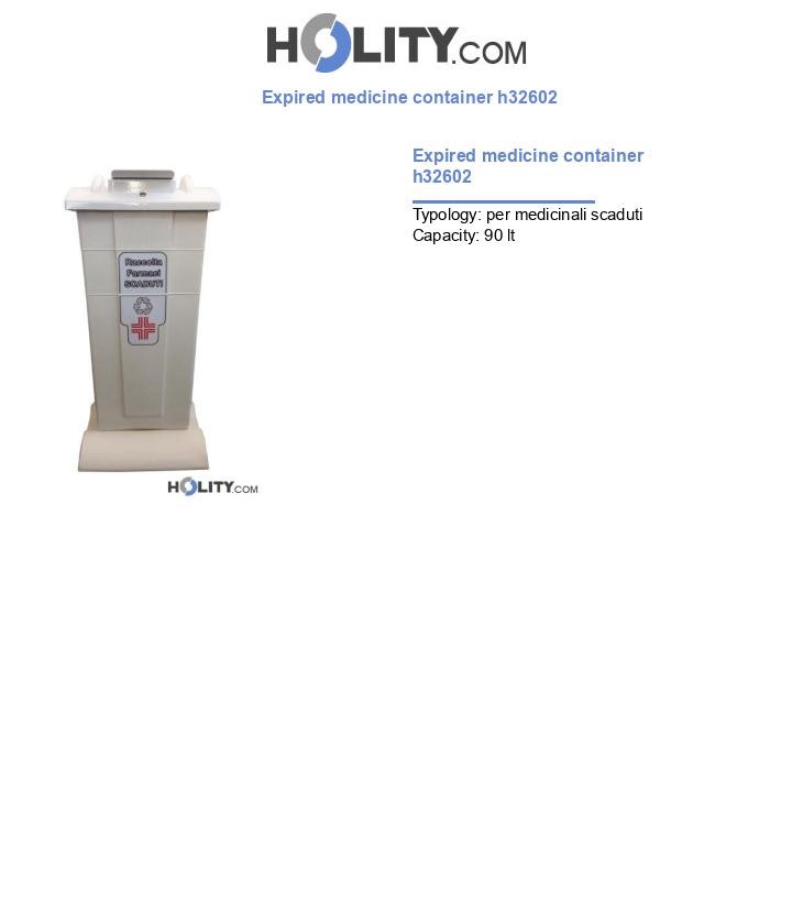 Expired medicine container h32602