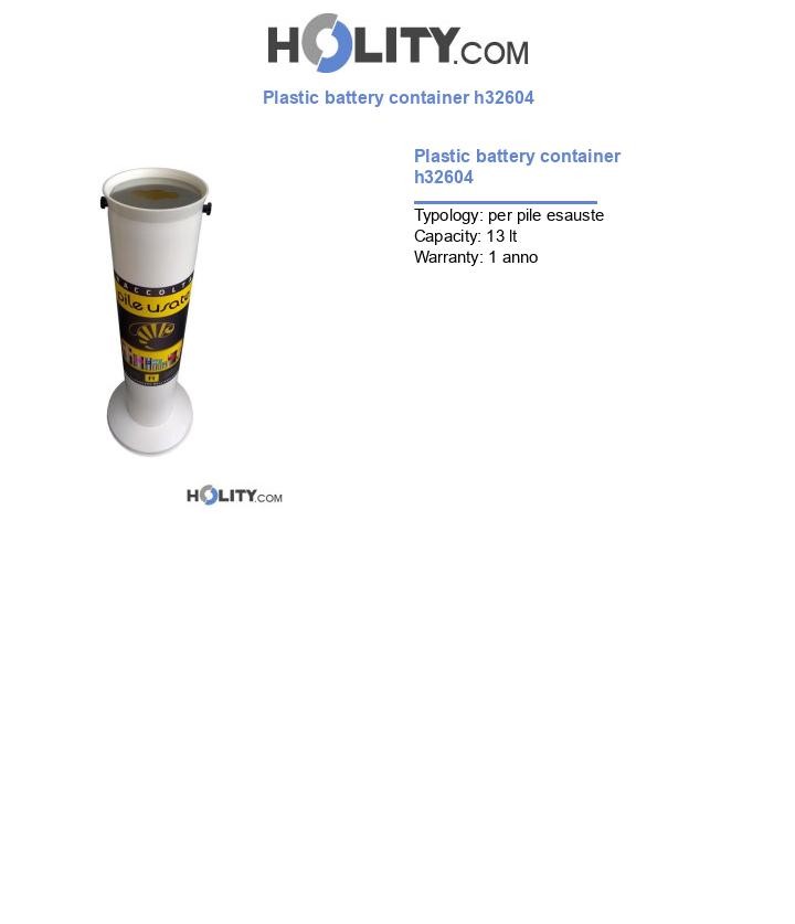 Plastic battery container h32604