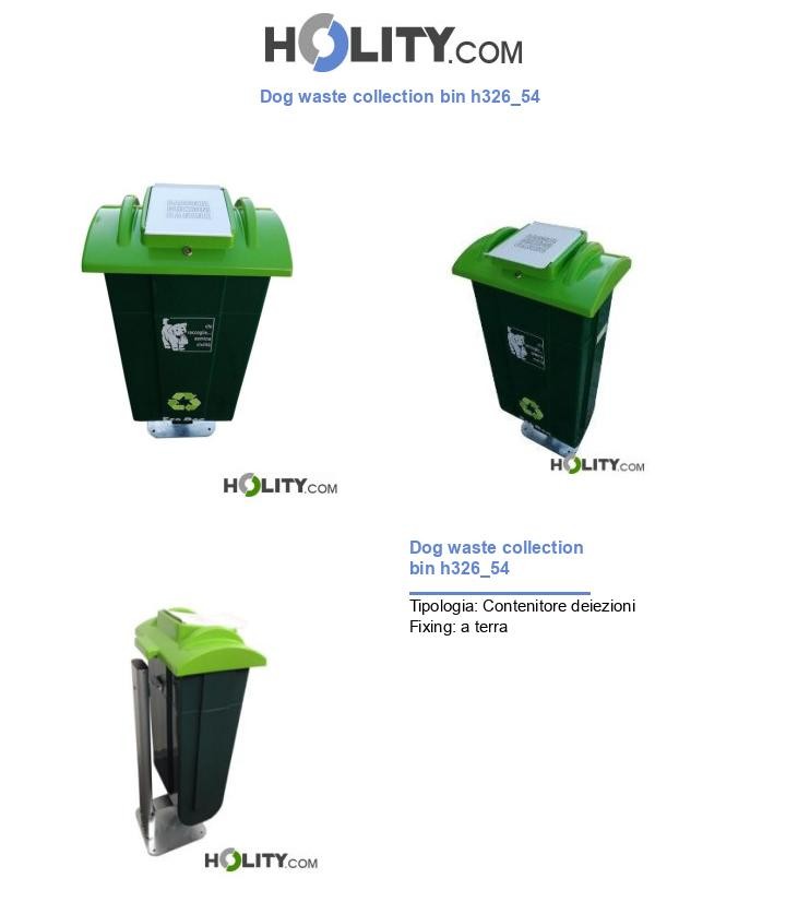 Dog waste collection bin h326_54