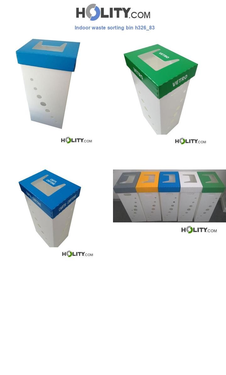 Indoor waste sorting bin h326_83
