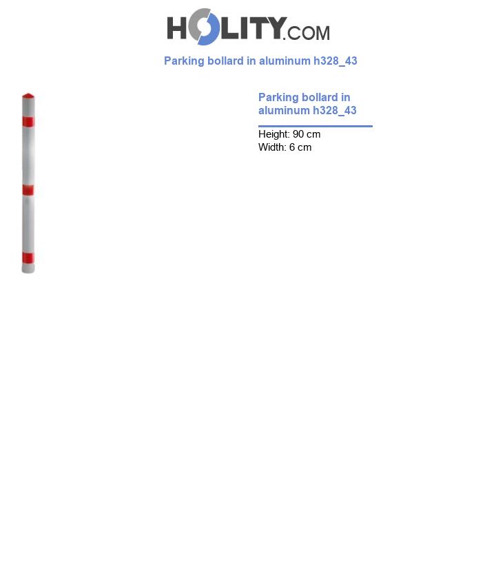 Parking bollard in aluminum h328_43