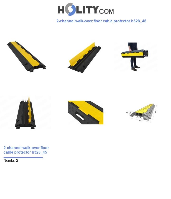 2-channel walk-over floor cable protector h328_45