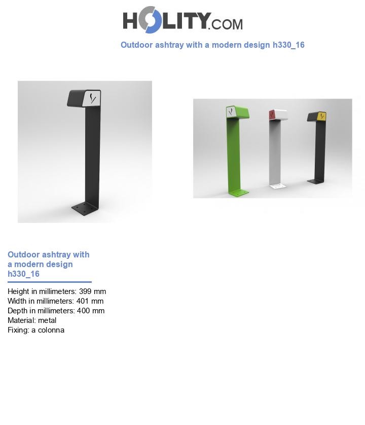 Outdoor ashtray with a modern design h330_16