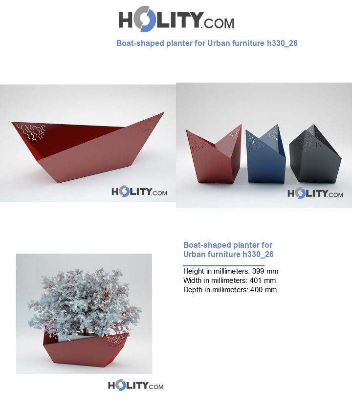Boat-shaped planter for Urban furniture h330_26