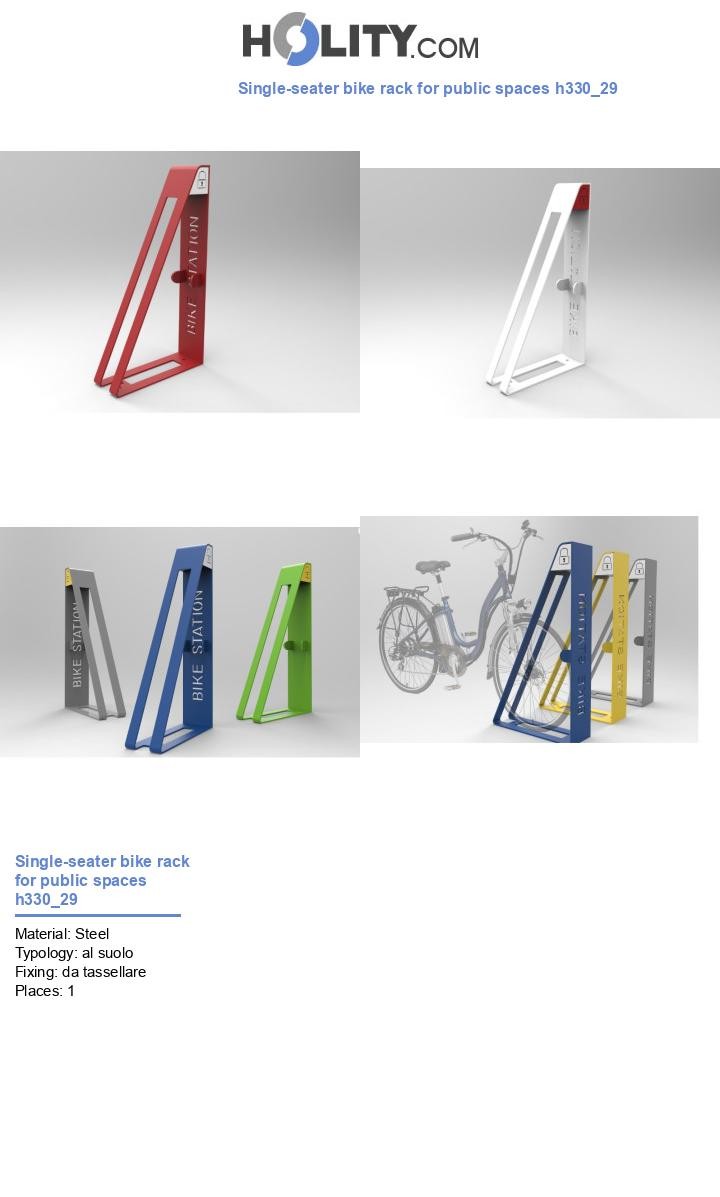 Single-seater bike rack for public spaces h330_29