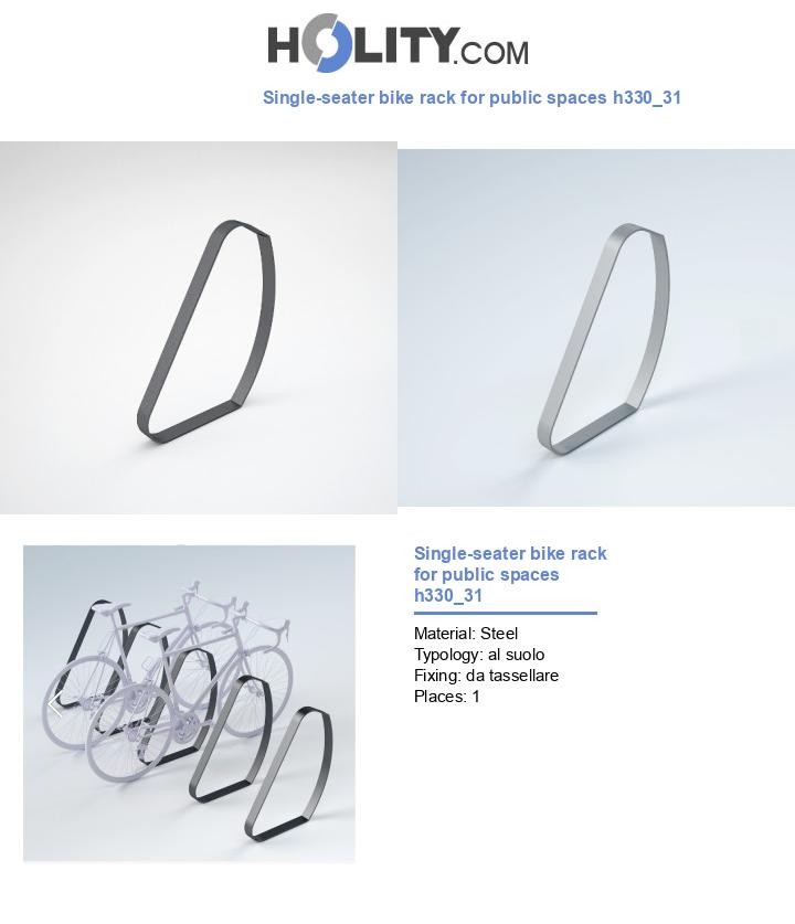 Single-seater bike rack for public spaces h330_31