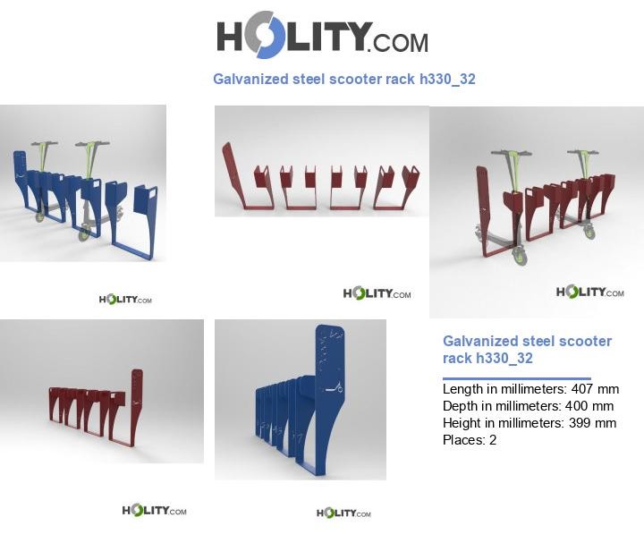 Galvanized steel scooter rack h330_32