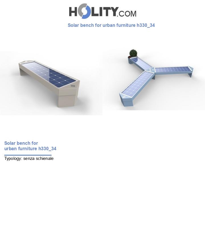 Solar bench for urban furniture h330_34