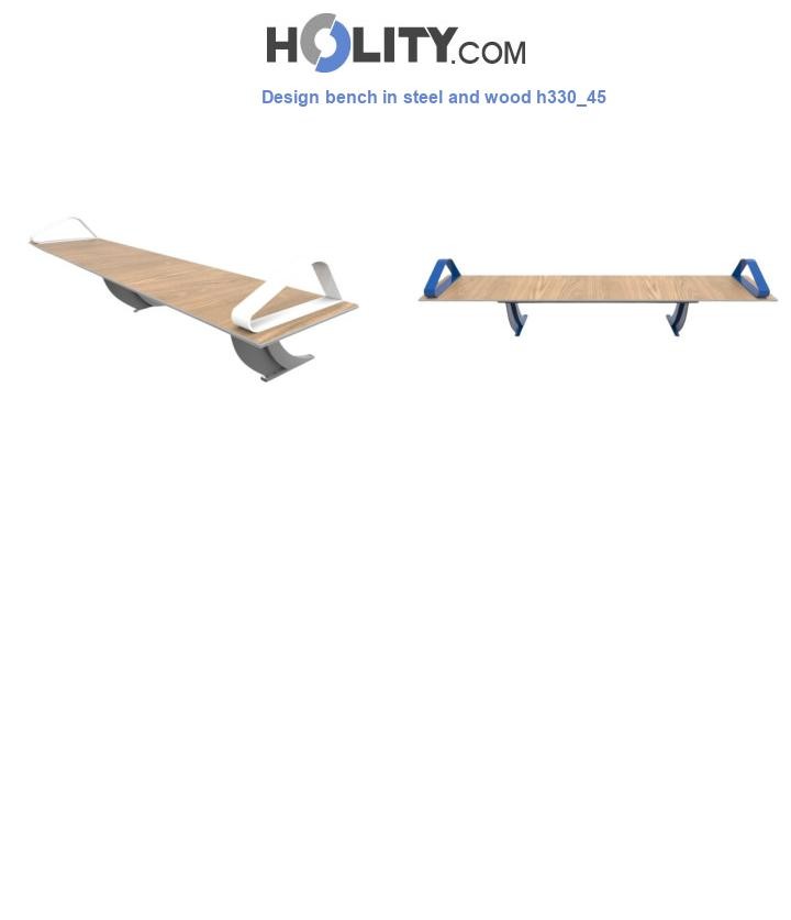 Design bench in steel and wood h330_45