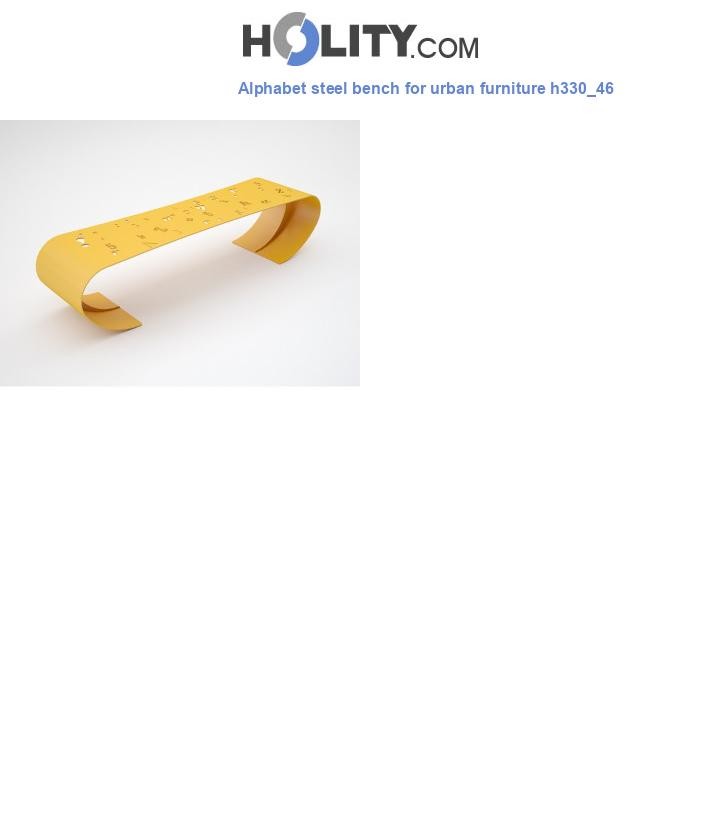 Alphabet steel bench for urban furniture h330_46