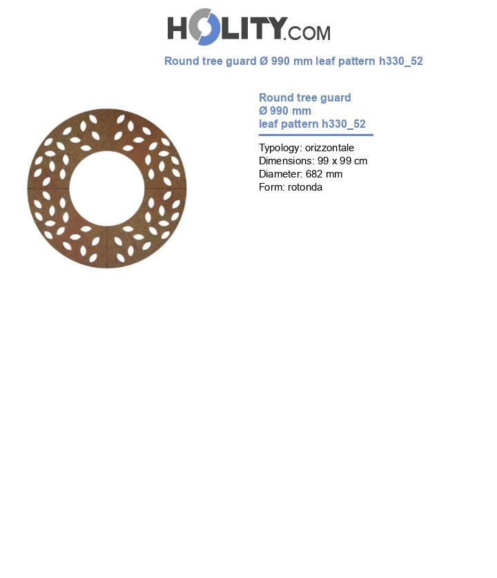 Round tree guard Ø 990 mm leaf pattern h330_52