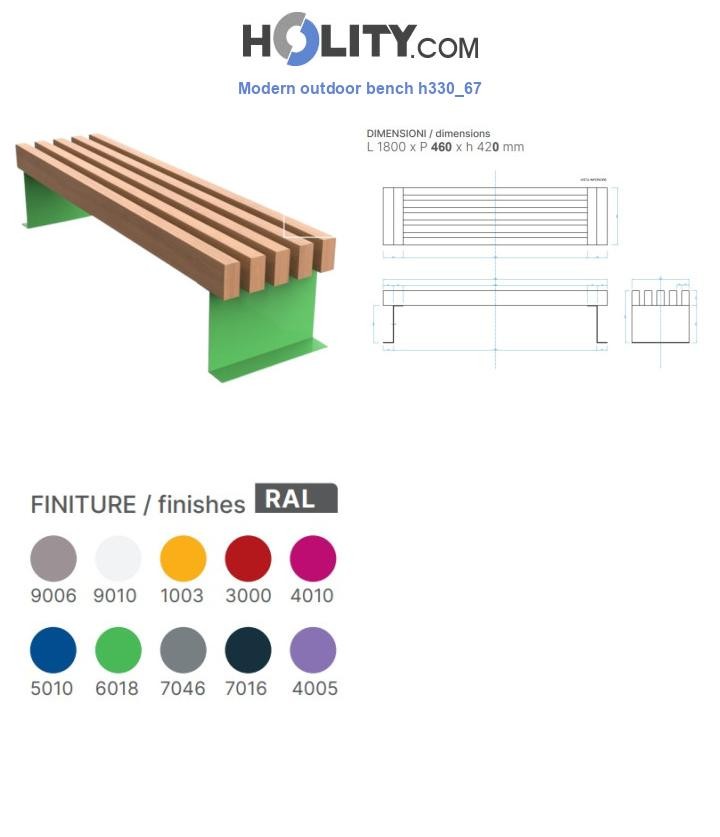 Modern outdoor bench h330_67