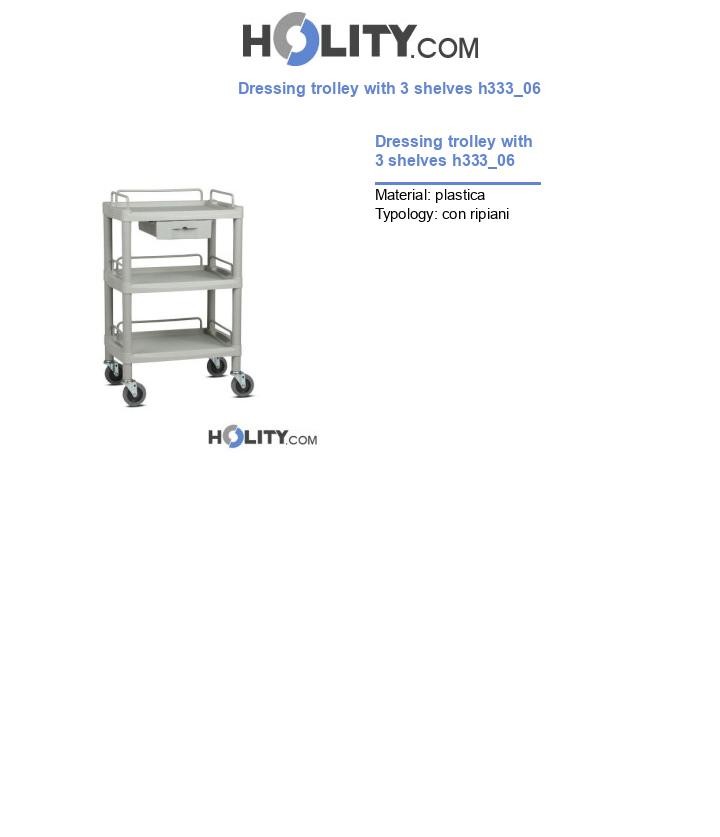 Dressing trolley with 3 shelves h333_06
