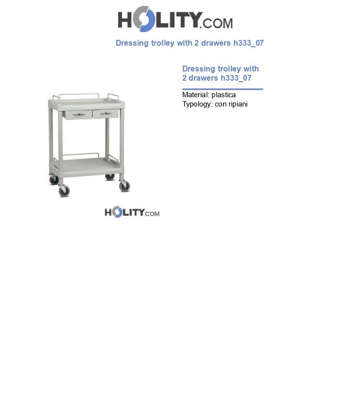 Dressing trolley with 2 drawers h333_07