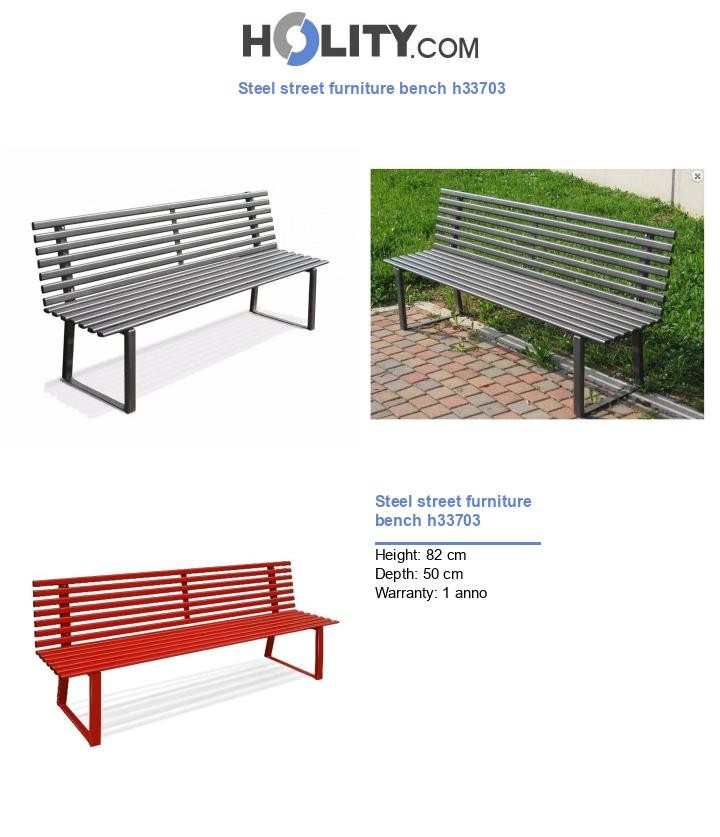 Steel street furniture bench h33703