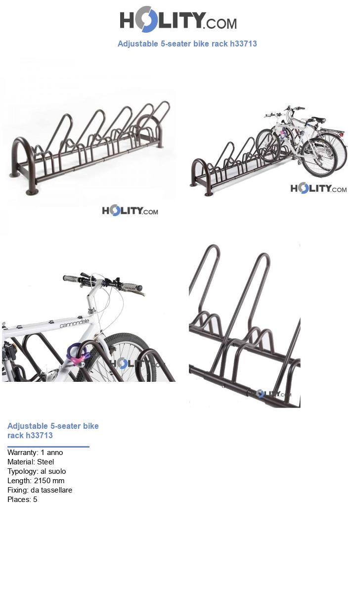 Adjustable 5-seater bike rack h33713