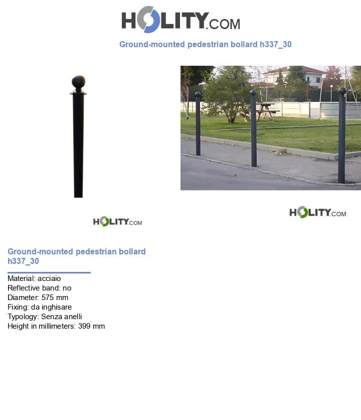 Ground-mounted pedestrian bollard h337_30