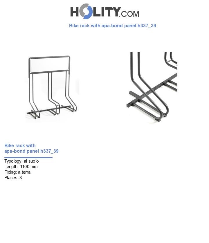 Bike rack with apa-bond panel h337_39