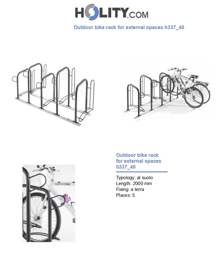 Outdoor bike rack for external spaces h337_40