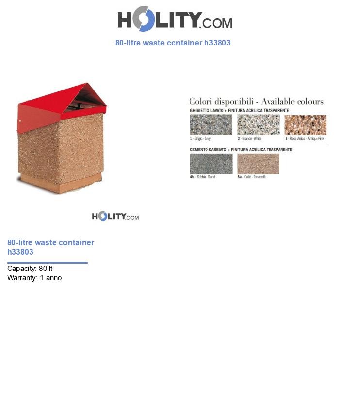 80-litre waste container h33803
