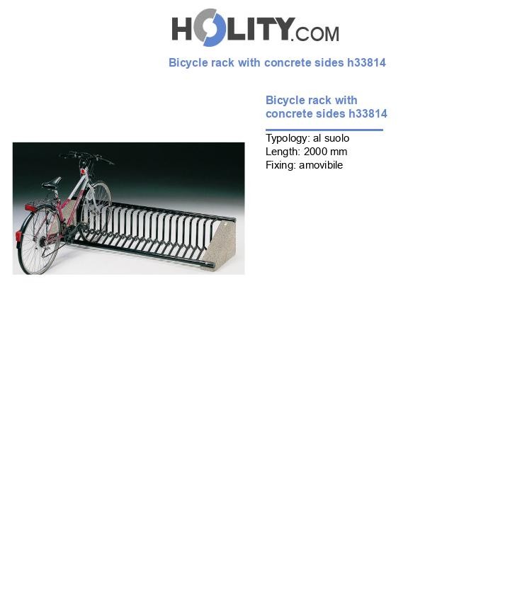 Bicycle rack with concrete sides h33814