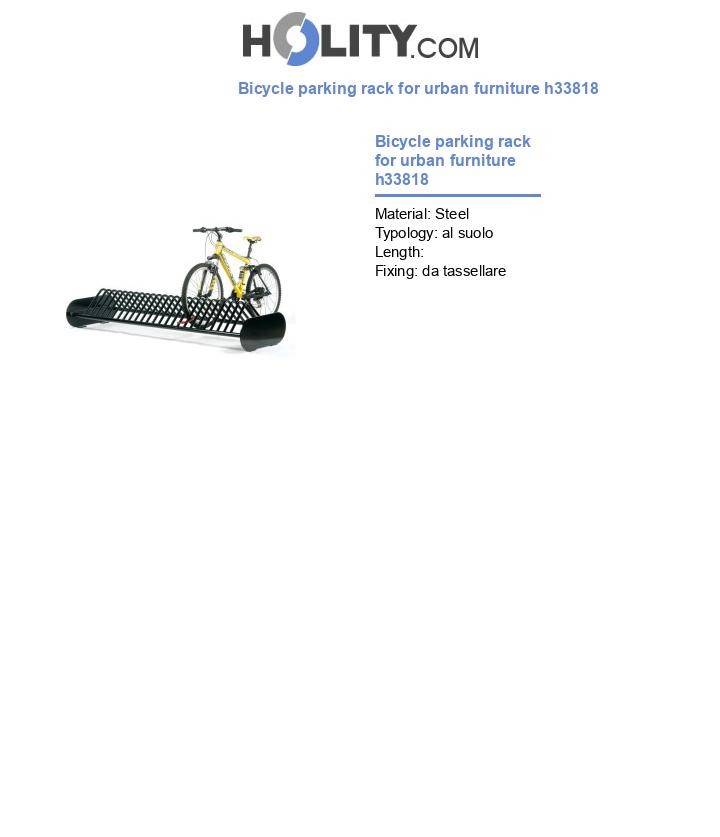 Bicycle parking rack for urban furniture h33818