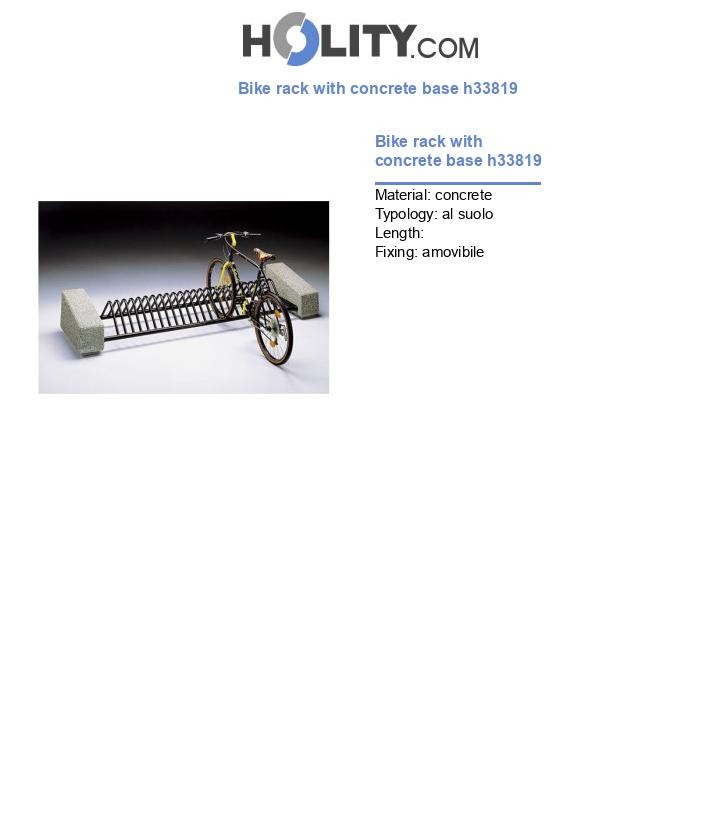 Bike rack with concrete base h33819