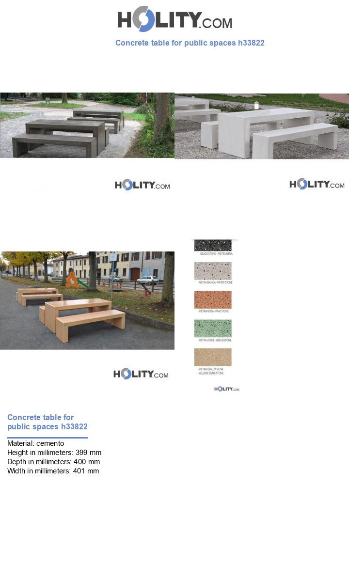 Concrete table for public spaces h33822