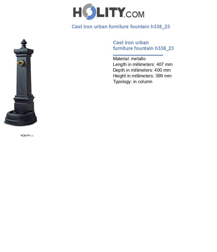 Cast iron urban furniture fountain h338_23