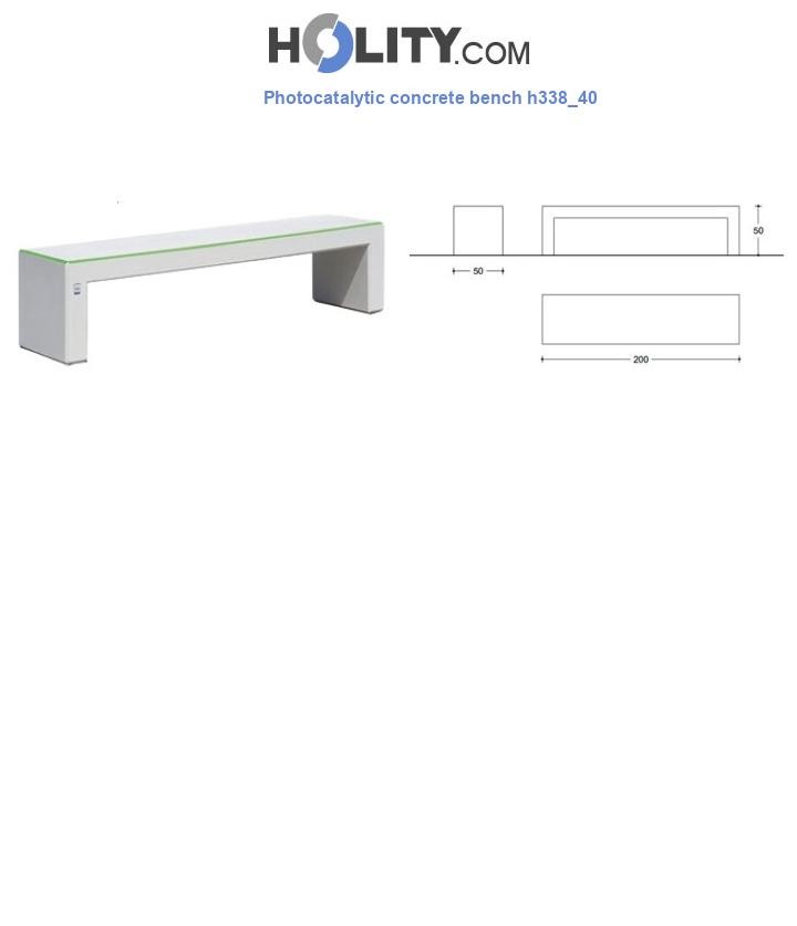 Photocatalytic concrete bench h338_40