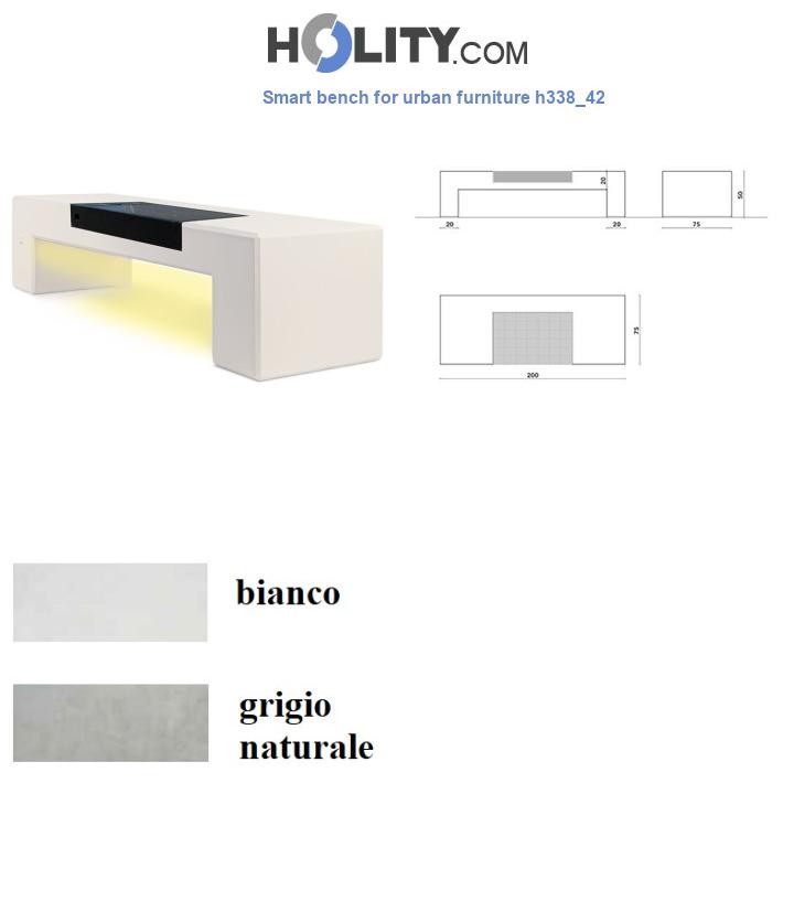 Smart bench for urban furniture h338_42