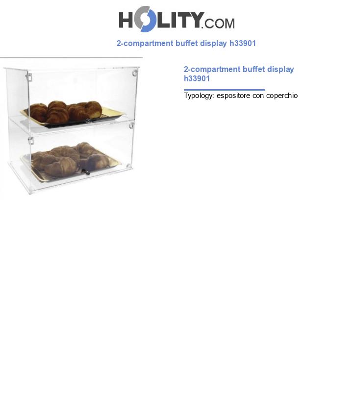 2-compartment buffet display h33901