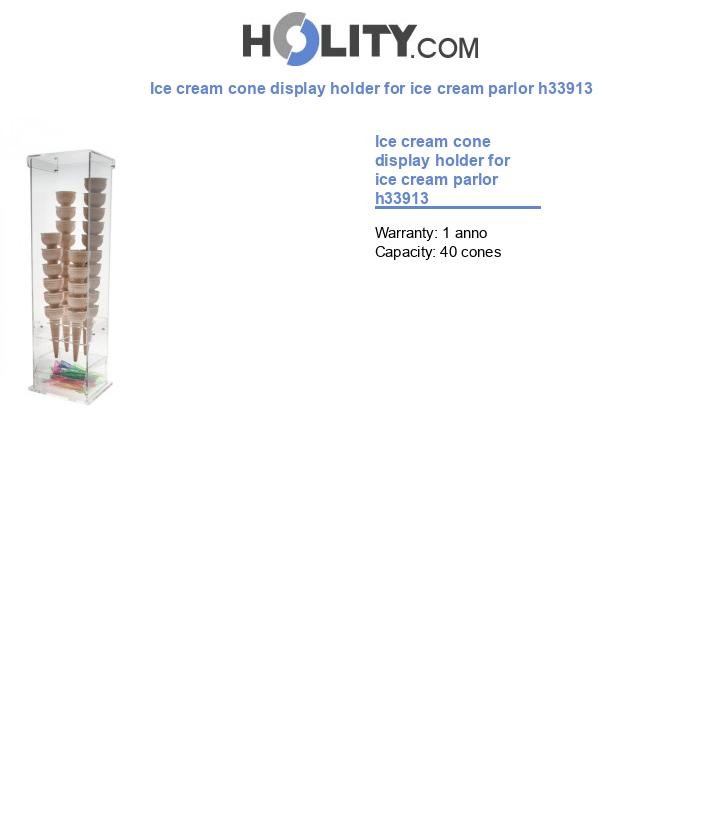Ice cream cone display holder for ice cream parlor h33913