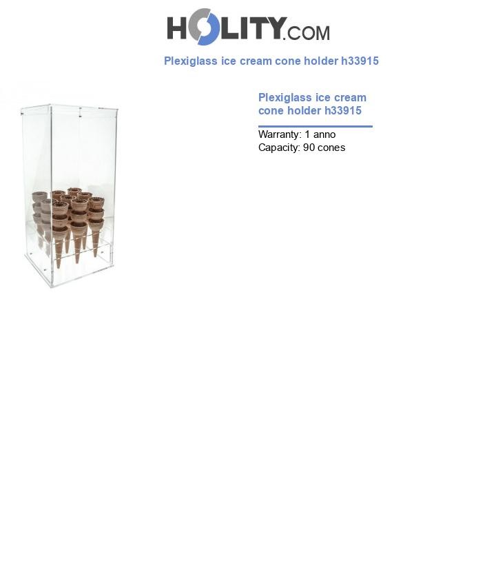 Plexiglass ice cream cone holder h33915