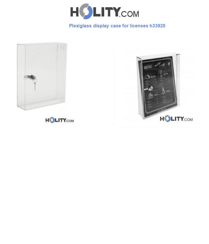 Plexiglass display case for licenses h33920