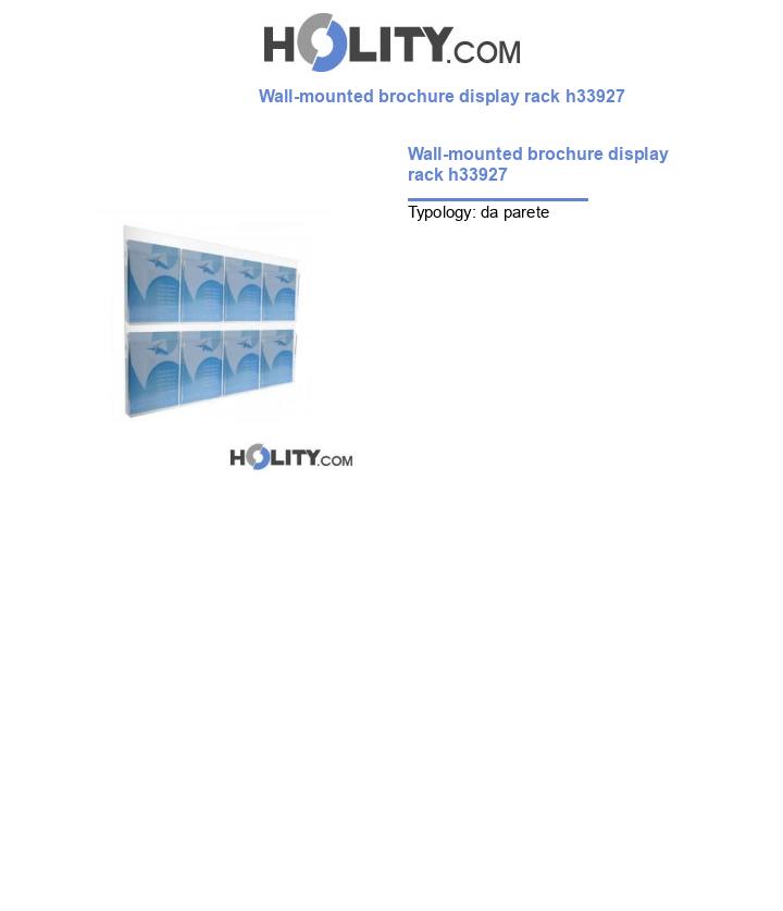 Wall-mounted brochure display rack h33927