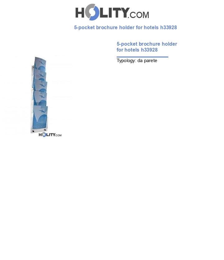 5-pocket brochure holder for hotels h33928