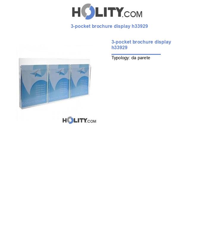 3-pocket brochure display h33929
