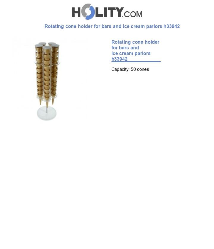 Rotating cone holder for bars and ice cream parlors h33942