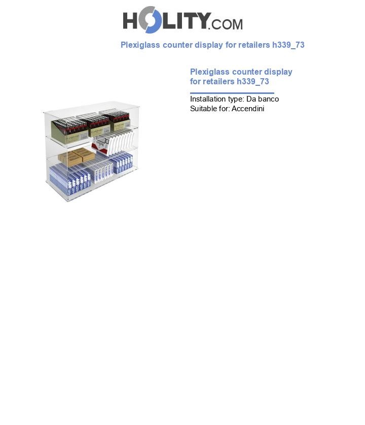 Plexiglass counter display for retailers h339_73
