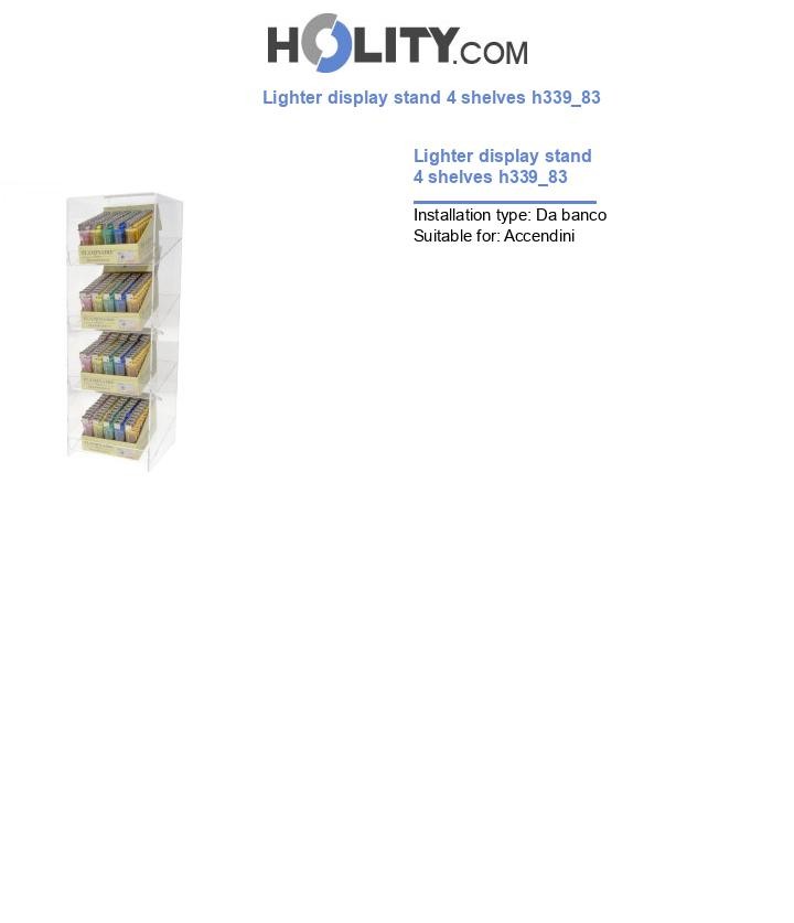 Lighter display stand 4 shelves h339_83