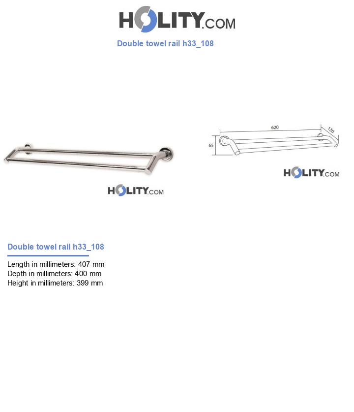 Double towel rail h33_108