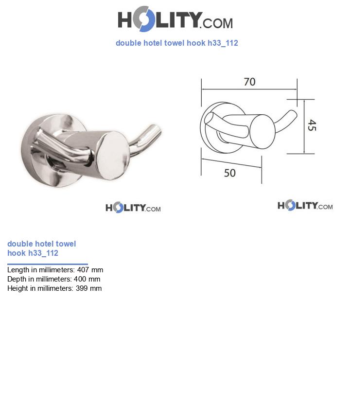 double hotel towel hook h33_112