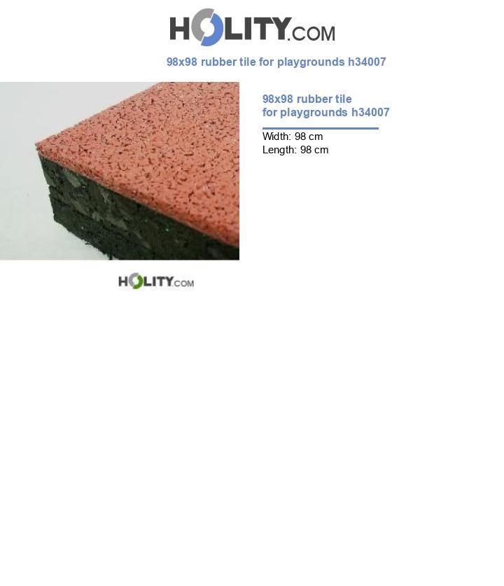 98x98 rubber tile for playgrounds h34007