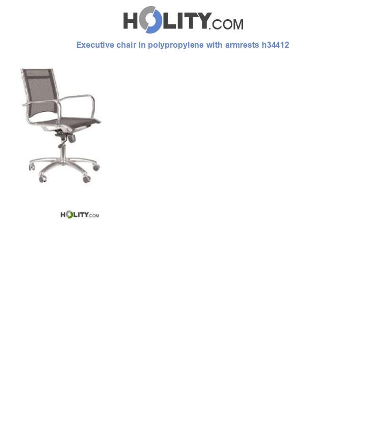 Executive chair in polypropylene with armrests h34412