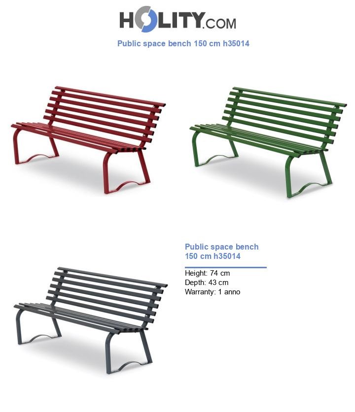 Public space bench 150 cm h35014