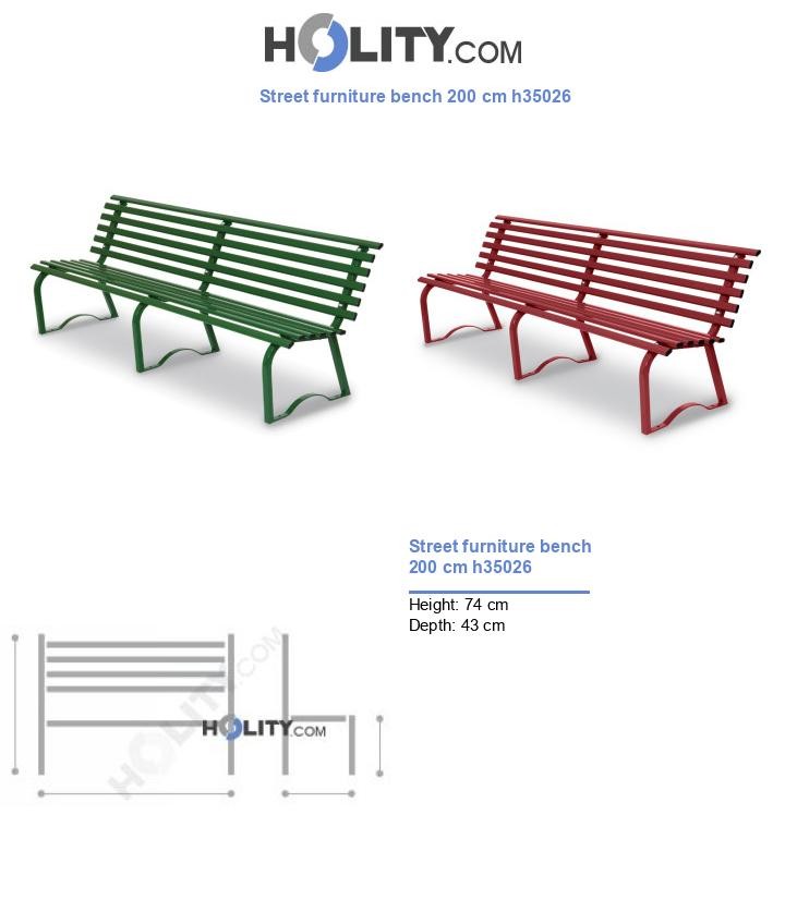Street furniture bench 200 cm h35026