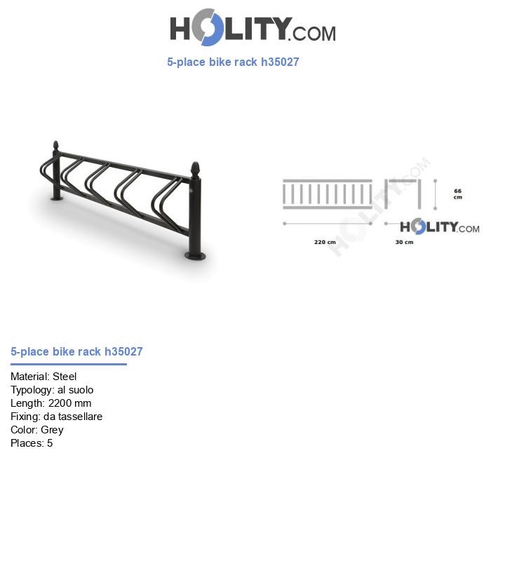 5-place bike rack h35027